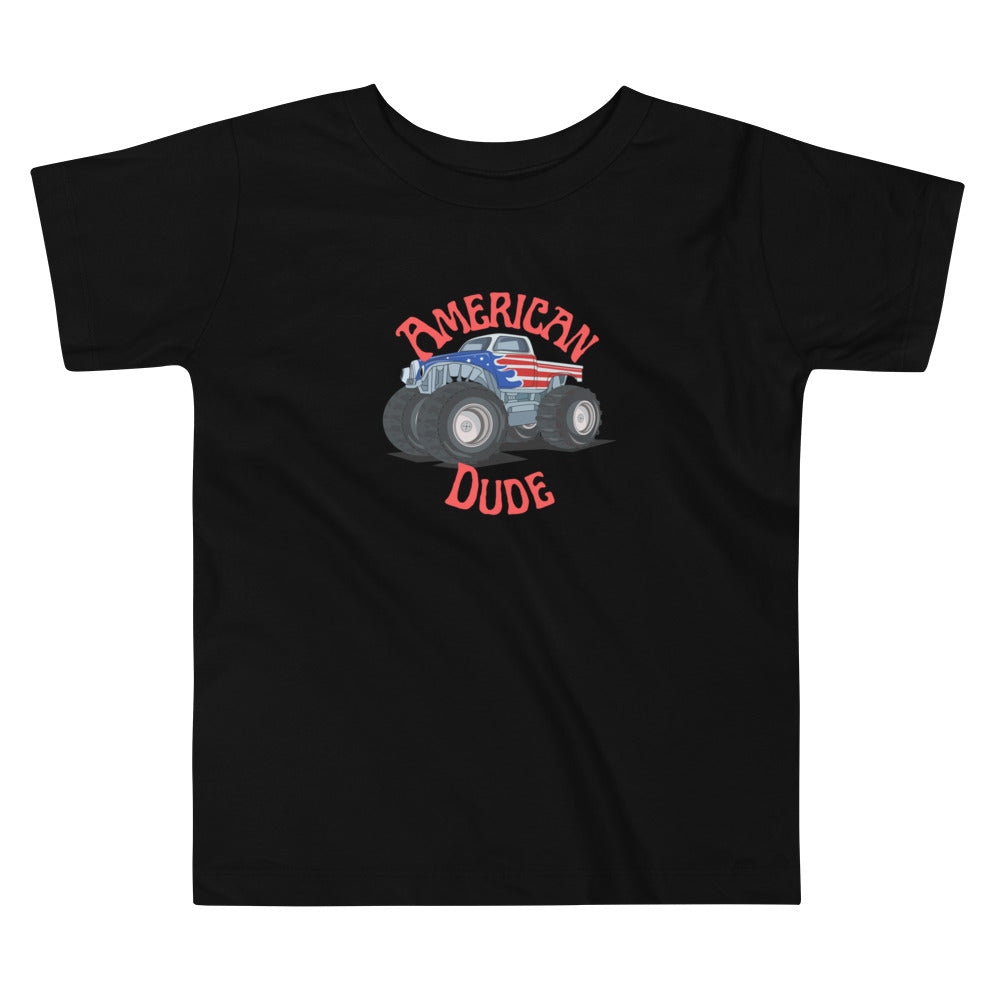American Dude, Fourth of July Collection , Toddler Short Sleeve Tee, 2T - 5T, 100% Cotton, Soft, Durable, Comfortable, and Stylish.