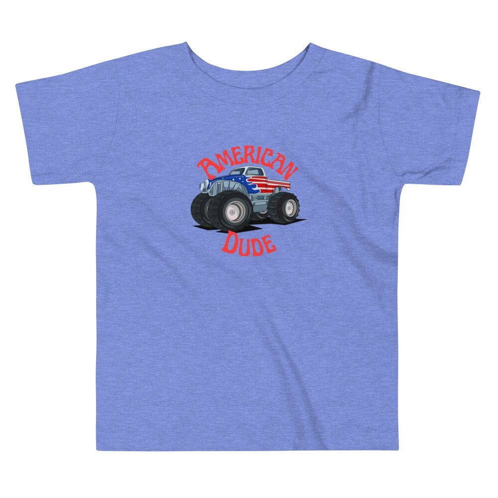 American Dude, Fourth of July Collection , Toddler Short Sleeve Tee, 2T - 5T, 100% Cotton, Soft, Durable, Comfortable, and Stylish.