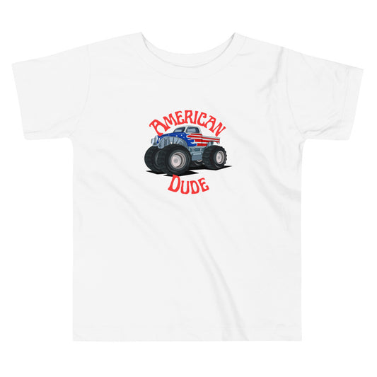 American Dude, Fourth of July Collection , Toddler Short Sleeve Tee, 2T - 5T, 100% Cotton, Soft, Durable, Comfortable, and Stylish.